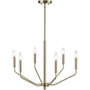 Laurell 6 Light 24 inch Modern Gold Chandelier Ceiling Light